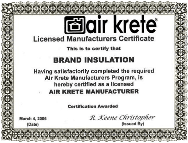 Airkrete Brand Insulation